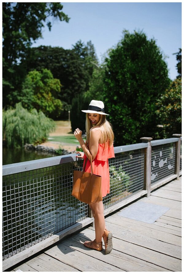 Orange Embroidered Dress Blush & Camo