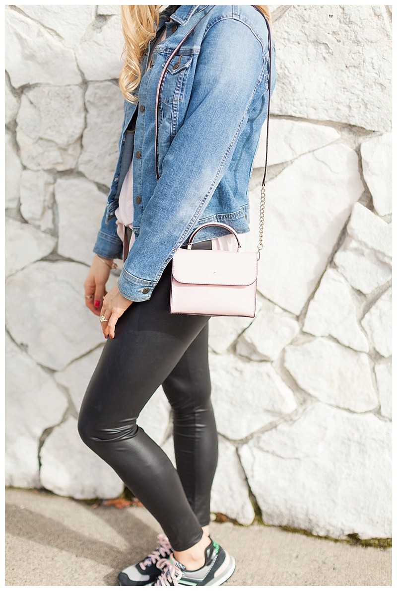 Outfit Ideas With Faux Leather Leggings - Blushing Rose Style Blog