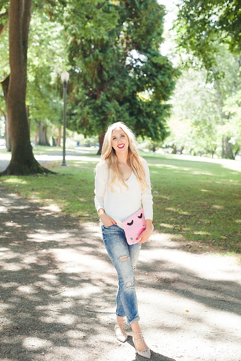 blush and camo, valentino rockstud flats, casual style, weekend style, how to style, fashion blog 