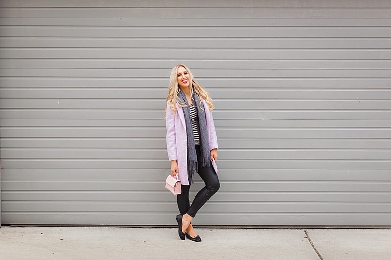 blush and camo, style blog, fashion blog, how to create your own trend, trends, pink coat, chanel flats, kate spade 