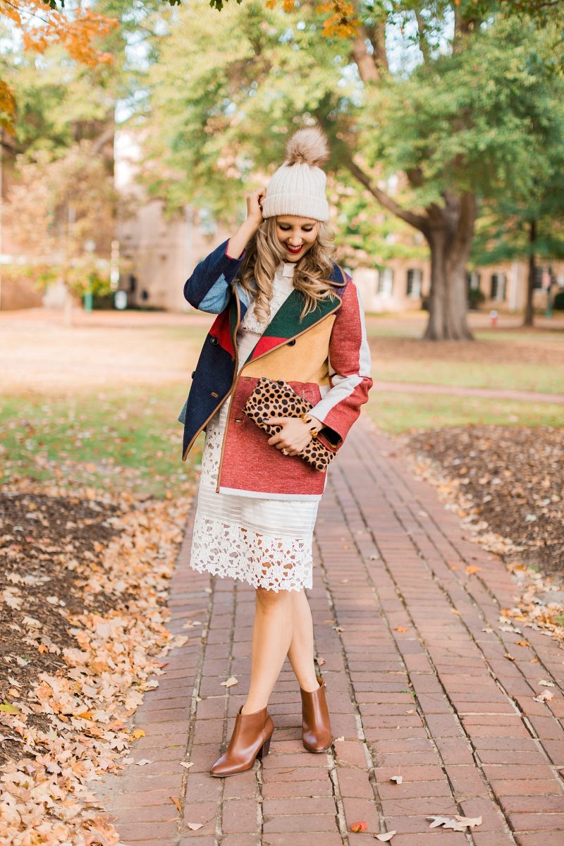 blush and camo, style blog, fall fashion, tory burch coat, fashion blog, white dress, style tips