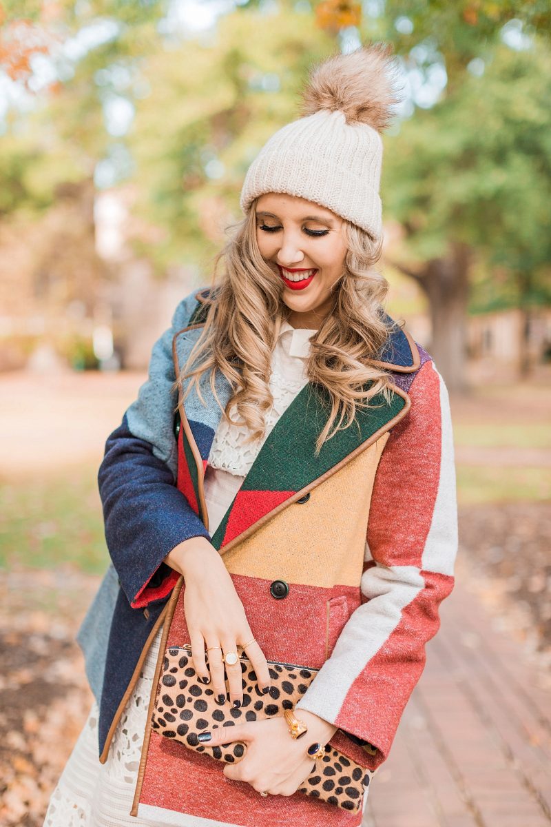 blush and camo, style blog, fall fashion, tory burch coat, fashion blog, white dress, style tips