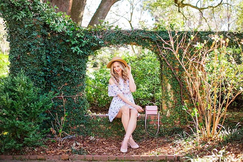 blush and camo, blogging tips, blog tips, tips, shop maude dress, shop maude, blush dress, boater hat, DSW shoes, blush shoes, block heels, nine west heels, kate spade handbag