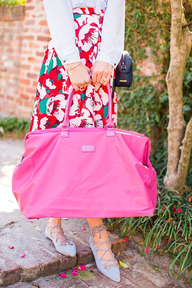 blush and camo, lipault paris, draper james, draper james skirt, floppy hat, spring style, wanderlust 