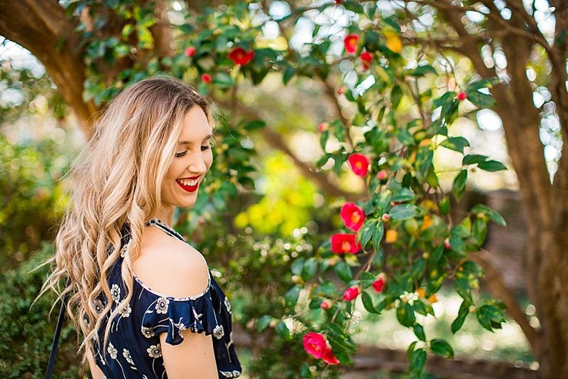 blush and camo, derek lam dress, floral print, spring style, fashion blogger style, floral dress, red lip, gigi new york handbag 