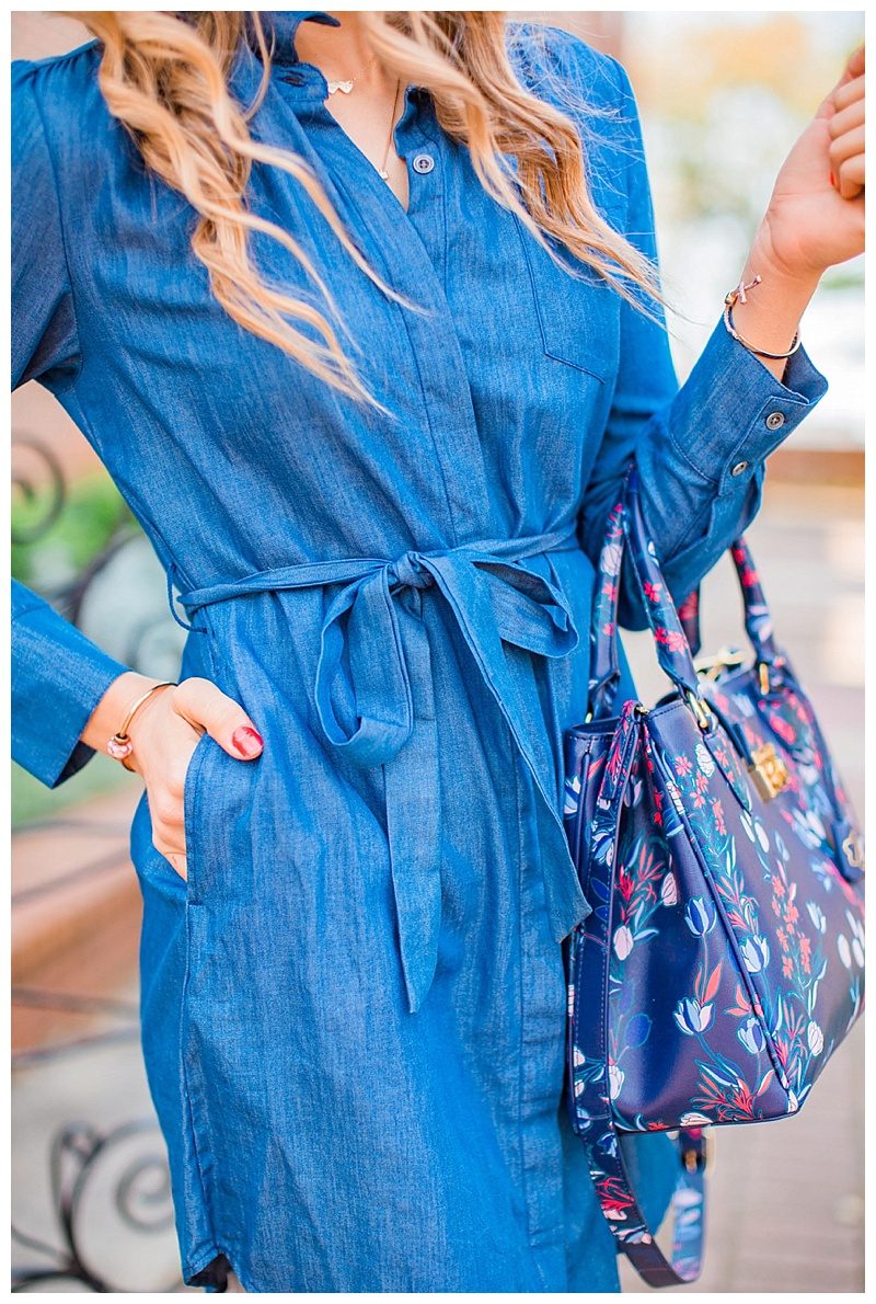 Draper james clearance chambray shirt dress