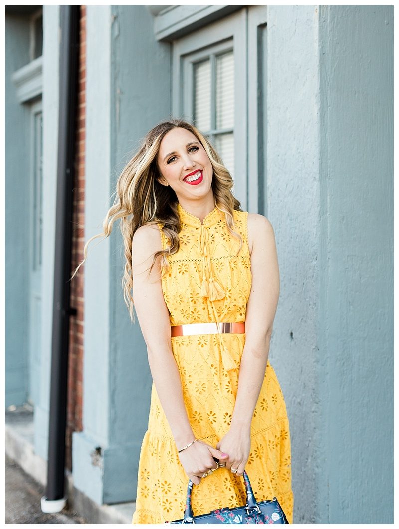 How to accessorise a yellow outlet dress