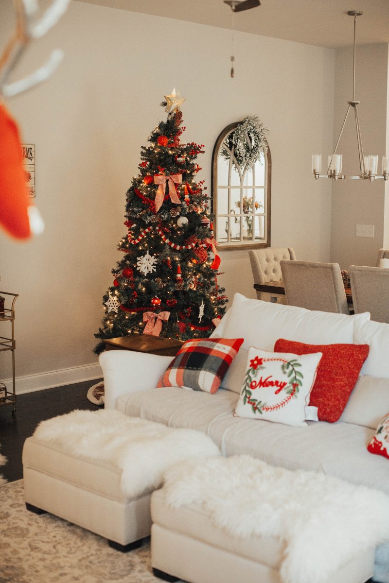 blush and camo, nashville home tour, home tour, christmas decorations, nashville home 