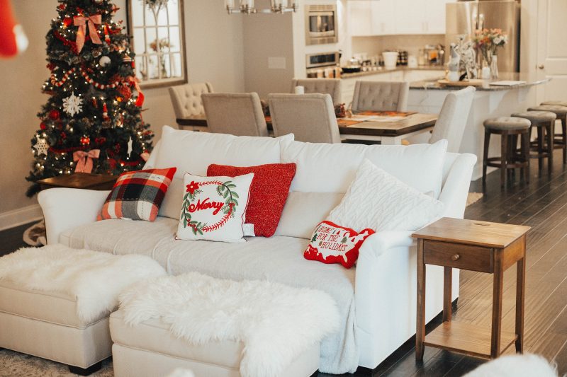 blush and camo, nashville home tour, home tour, christmas decorations, nashville home 