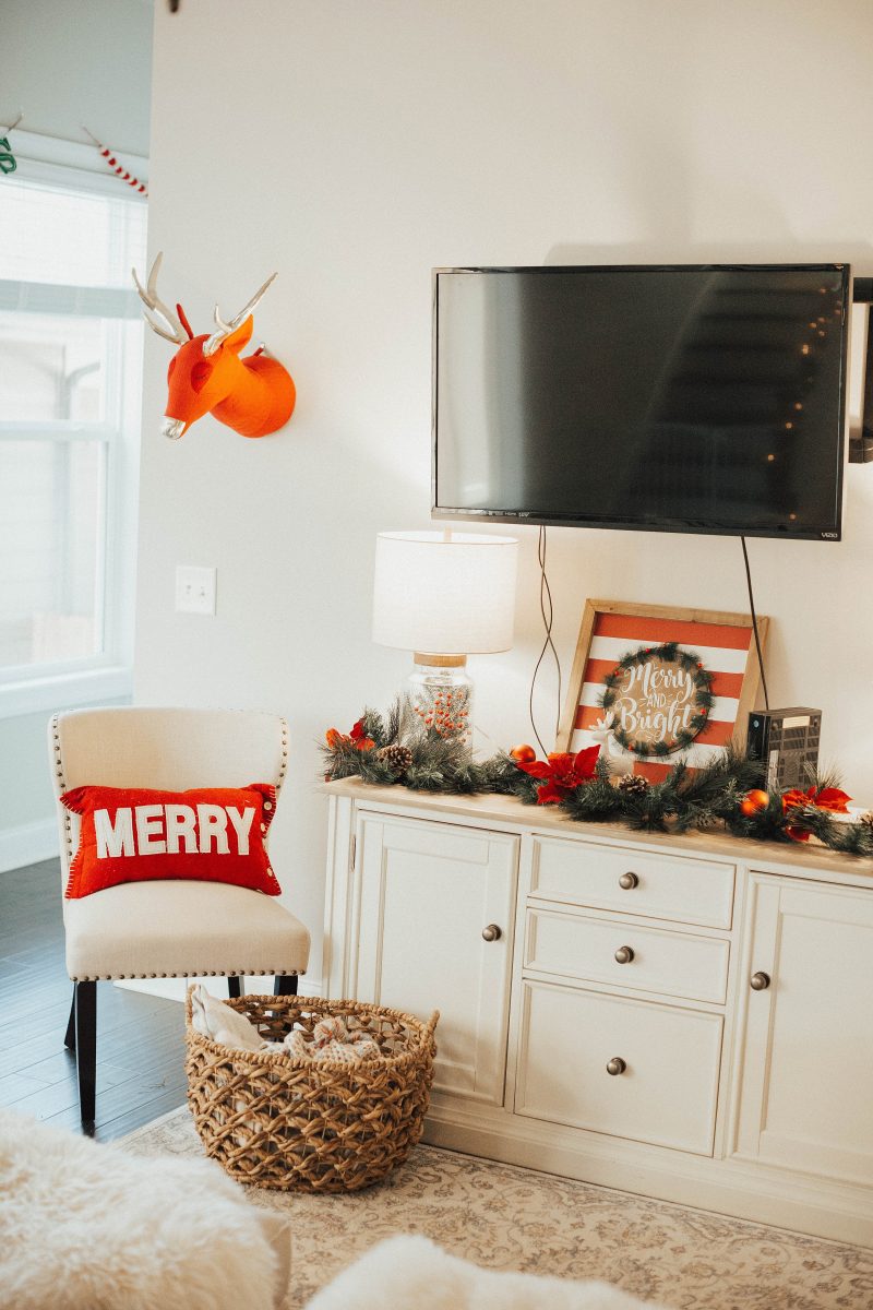 blush and camo, nashville home tour, home tour, christmas decorations, nashville home 