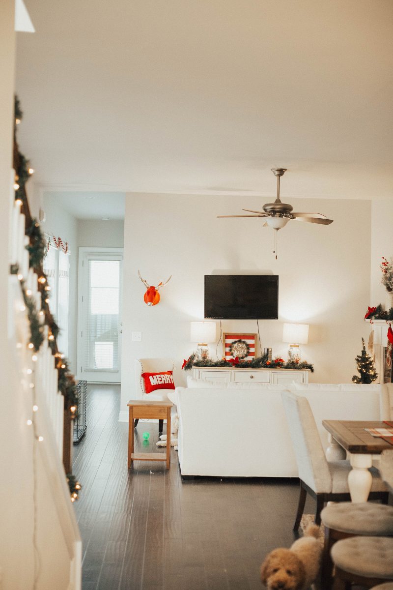 blush and camo, nashville home tour, home tour, christmas decorations, nashville home 