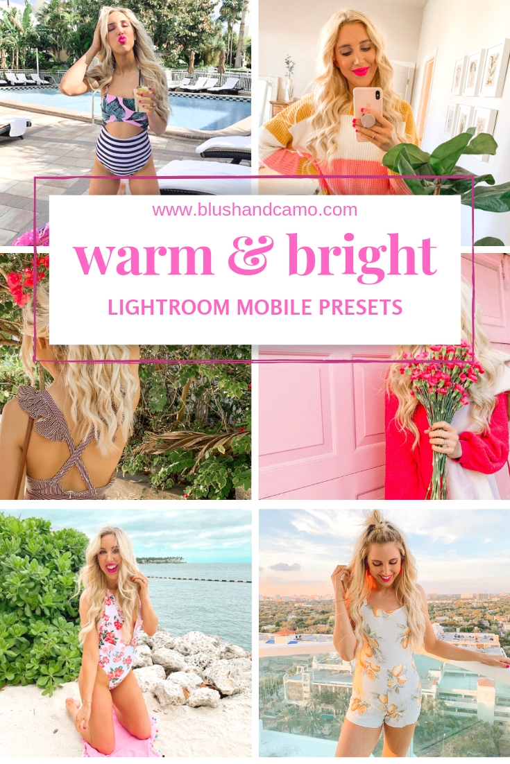 Blush and Camo Presets, warm and bright presets, affordable presets, lightroom mobile presets, mobile presets, bright presets, presets for instagram 